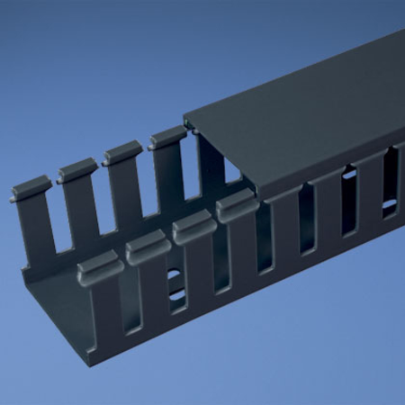 PANDUIT Base Wiring Duct, Type G, Wide Slot, Intrinsic Blue, 2" x 2" x 1' (6-Pack) G2X2IB6